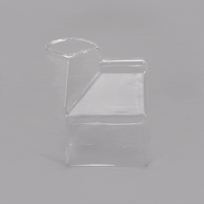 Vetri 12 oz Clear Glass Milk Carton - 3 1/4" x 2 3/4" x 4" - 1 count box