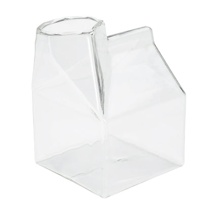 Vetri 12 oz Clear Glass Milk Carton - 3 1/4" x 2 3/4" x 4" - 1 count box