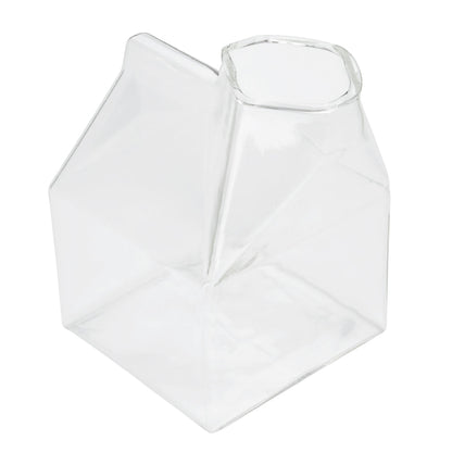 Vetri 12 oz Clear Glass Milk Carton - 3 1/4" x 2 3/4" x 4" - 1 count box