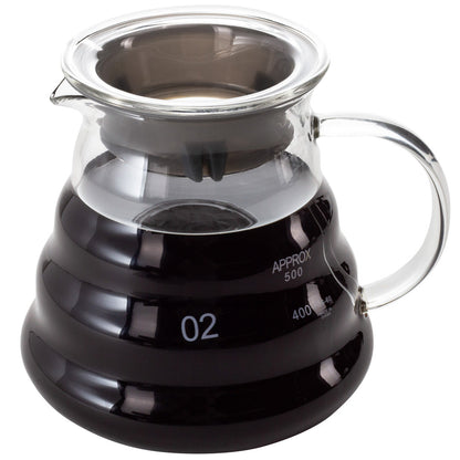 Restpresso 22 oz Round Clear Glass Range Coffee Server / Carafe - 3 1/4" x 3 1/4" x 4" - 1 count box
