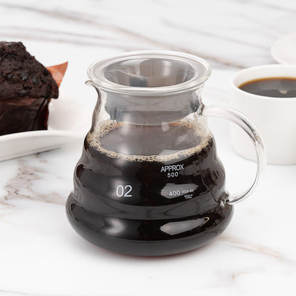 Restpresso 22 oz Round Clear Glass Range Coffee Server / Carafe - 3 1/4" x 3 1/4" x 4" - 1 count box