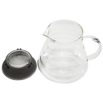 Restpresso 22 oz Round Clear Glass Range Coffee Server / Carafe - 3 1/4" x 3 1/4" x 4" - 1 count box