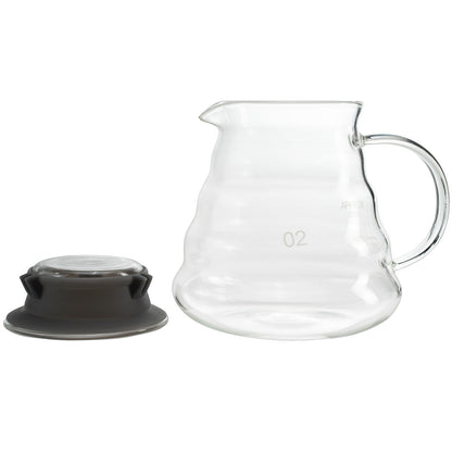 Restpresso 22 oz Round Clear Glass Range Coffee Server / Carafe - 3 1/4" x 3 1/4" x 4" - 1 count box