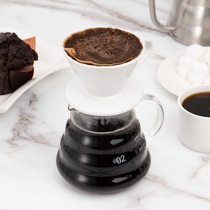 Restpresso 22 oz Round Clear Glass Range Coffee Server / Carafe - 3 1/4" x 3 1/4" x 4" - 1 count box