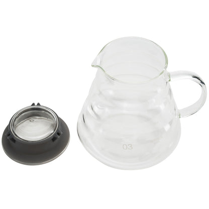 Restpresso 25 oz Round Clear Glass Range Coffee Server / Carafe - 3 1/4" x 3 1/4" x 4 3/4" - 1 count box