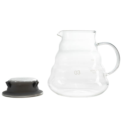 Restpresso 25 oz Round Clear Glass Range Coffee Server / Carafe - 3 1/4" x 3 1/4" x 4 3/4" - 1 count box