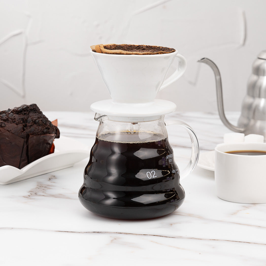 Restpresso 25 oz Round Clear Glass Range Coffee Server / Carafe - 3 1/4" x 3 1/4" x 4 3/4" - 1 count box