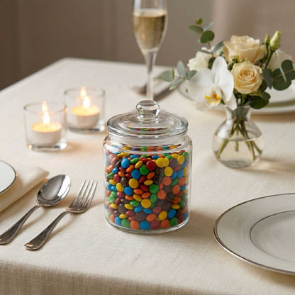 Vetri 0.2 gal Glass Storage Jar - with Glass Lid - 4 1/4" x 4 1/4" x 6" - 1 count box