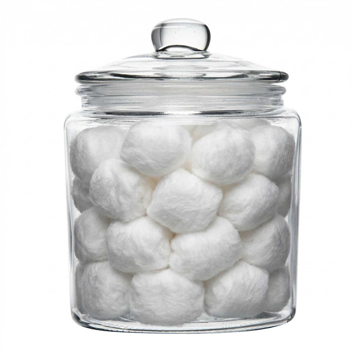 Vetri 0.2 gal Glass Storage Jar - with Glass Lid - 4 1/4" x 4 1/4" x 6" - 1 count box