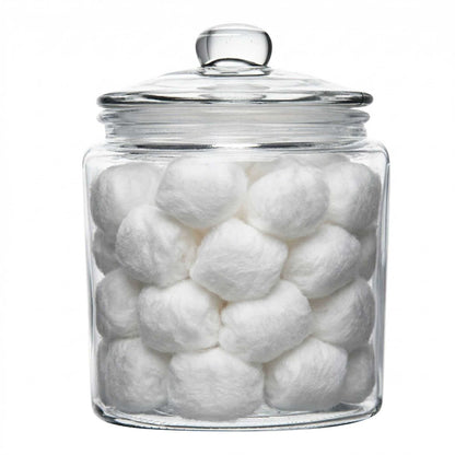 Vetri 0.2 gal Glass Storage Jar - with Glass Lid - 4 1/4" x 4 1/4" x 6" - 1 count box