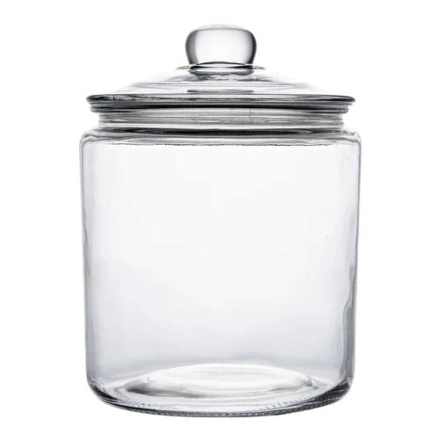 Vetri 1 gal Glass Storage Jar - with Glass Lid - 7" x 7" x 9 3/4" - 1 count box