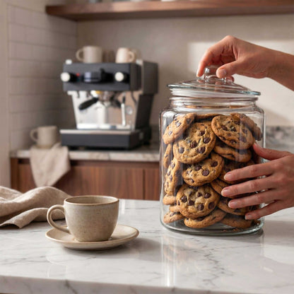 Vetri 1.5 gal Glass Storage Jar - with Glass Lid - 7 3/4" x 7 3/4" x 10 3/4" - 1 count box