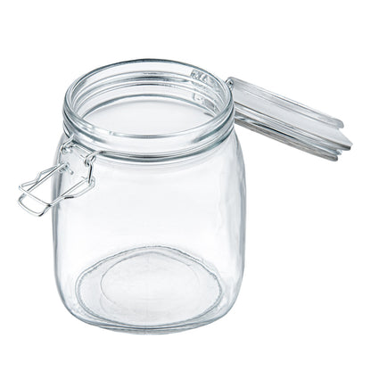 Vetri Glass 3-Piece Storage Jar Set - with Wood Holder - 1 count box