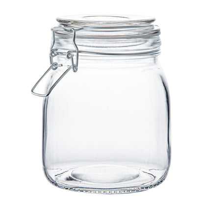 Vetri Glass 3-Piece Storage Jar Set - with Wood Holder - 1 count box
