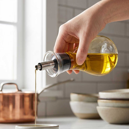 Forma Professional 8 oz Glass Oil Bottle - Borosilicate - 4" x 4" x 6" - 1 count box
