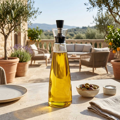 Forma Professional 17 oz Glass Oil Bottle - Borosilicate - 3" x 3" x 10 1/2" - 1 count box