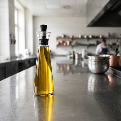 Forma Professional 17 oz Glass Oil Bottle - Borosilicate - 3" x 3" x 10 1/2" - 1 count box