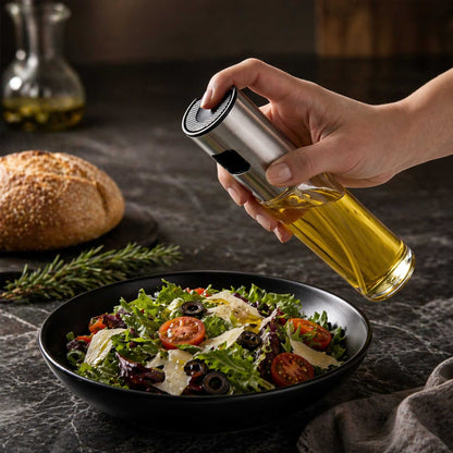 Chef 101 3 oz Glass Oil Sprayer - 1 3/4" x 1 3/4" x 7 1/4" - 1 count box