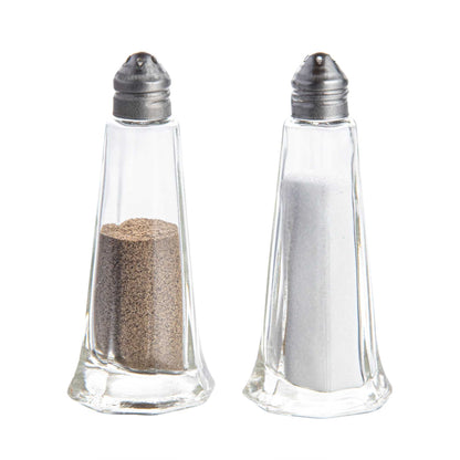Chef 101 1 oz Glass Salt and Pepper Shaker Set - Tower Style - 1 count box