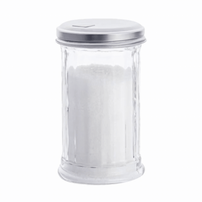 Chef 101 11 oz Glass Sauce / Sugar Pourer - with Flip Lid - 3" x 3" x 7" - 1 count box