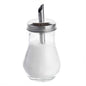 Chef 101 6 oz Glass Sauce / Sugar Pourer - with Spout Lid - 2 3/4" x 2 3/4" x 5 1/4" - 1 count box