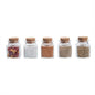 Chef 101 2 oz Square Clear Glass Herb Storage Jar - with Cork Lid - 1 1/2" x 1 1/2" x 2" - 10 count box