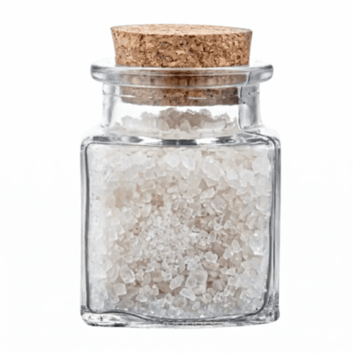 Chef 101 2 oz Square Clear Glass Herb Storage Jar - with Cork Lid - 1 1/2" x 1 1/2" x 2" - 10 count box