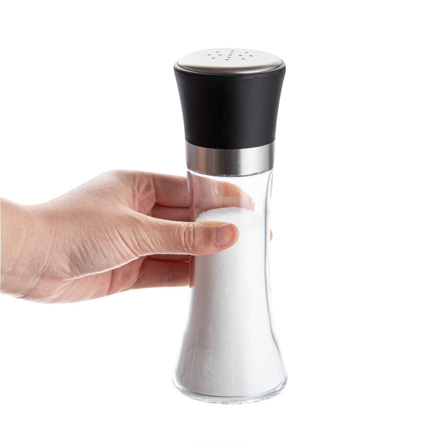 Vetri 6 oz Glass Salt / Pepper Shaker - 1 3/4" x 1 3/4" x 5 3/4" - 1 count box