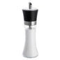 Vetri 6 oz Glass Sugar Dispenser - with Pouring Spout, Black Lid - 1 3/4" x 1 3/4" x 5 3/4" - 1 count box