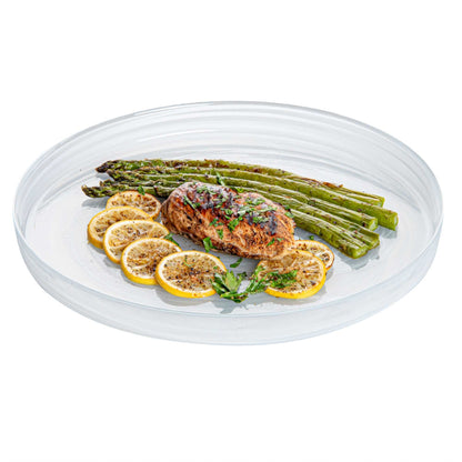 Vetri Round White Glass Alabaster Plate - 13" x 13" x 1 1/2" - 1 count box