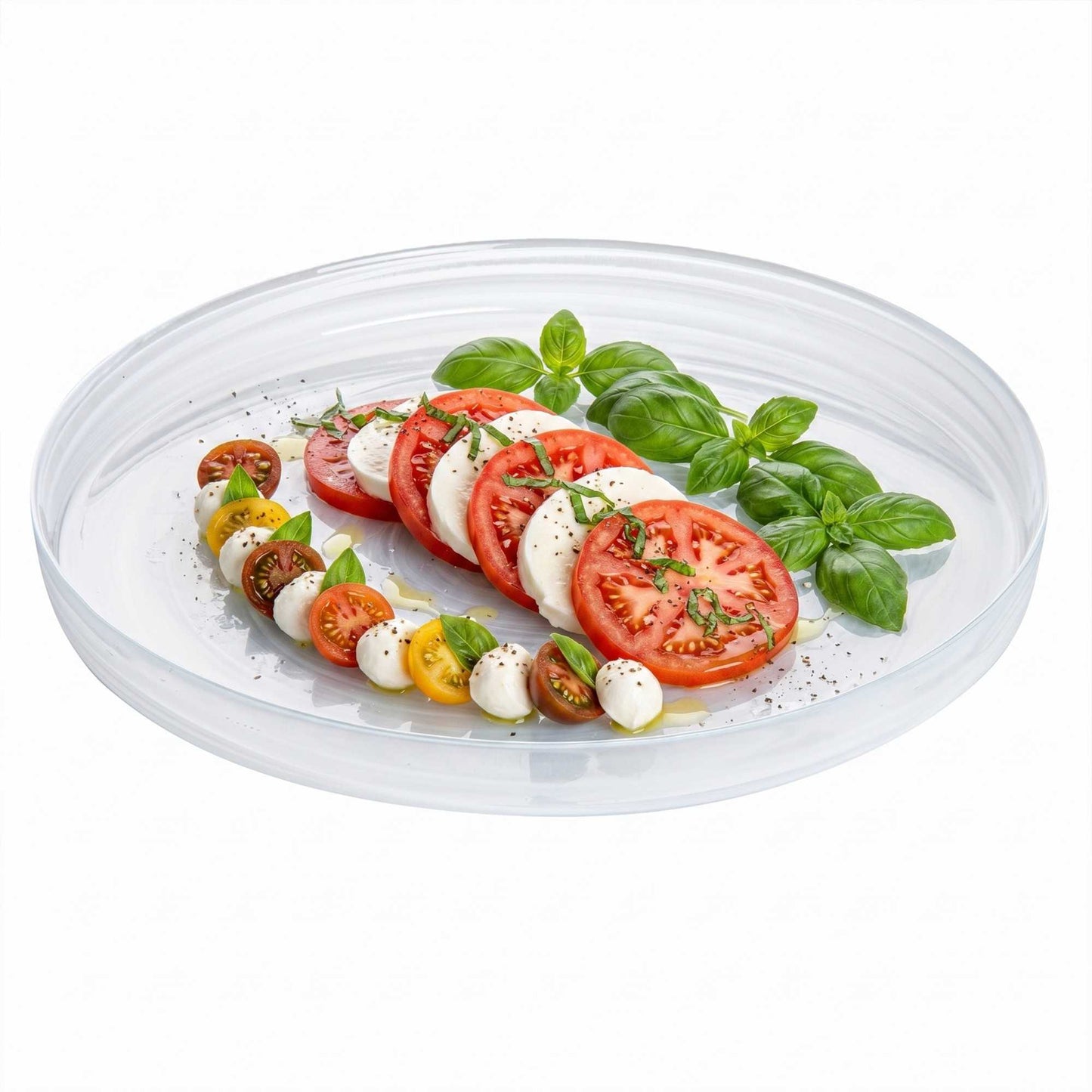 Vetri Round White Glass Alabaster Plate - 13" x 13" x 1 1/2" - 1 count box