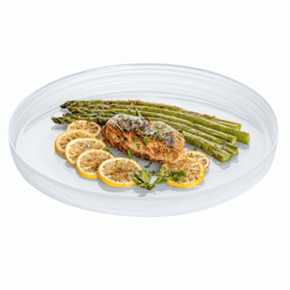 Vetri Round White Glass Alabaster Plate - 13" x 13" x 1 1/2" - 1 count box