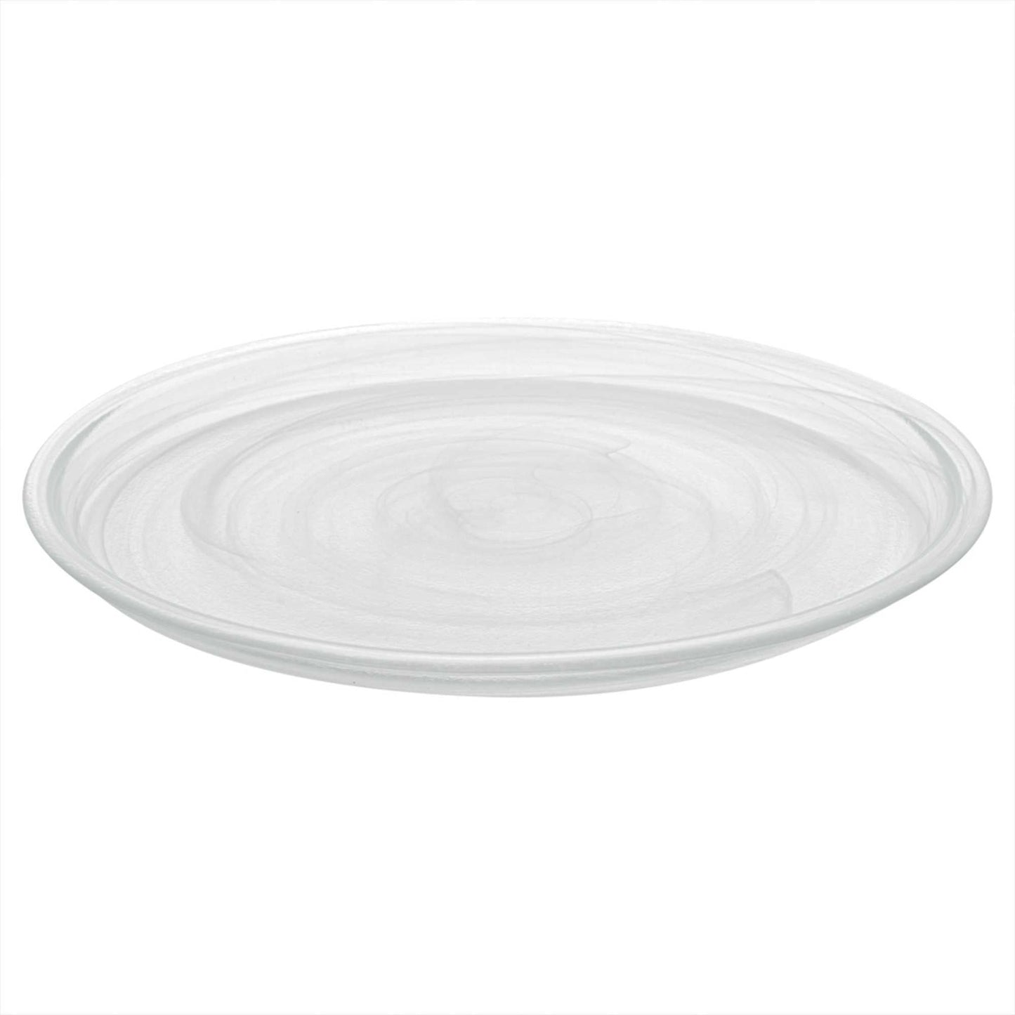 Vetri Round White Glass Solar Plate - 11" x 11" x 3/4" - 1 count box