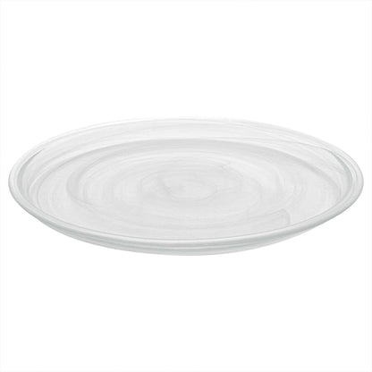 Vetri Round White Glass Solar Plate - 11" x 11" x 3/4" - 1 count box