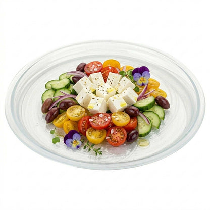 Vetri Round White Glass Solar Plate - 11" x 11" x 3/4" - 6 count box