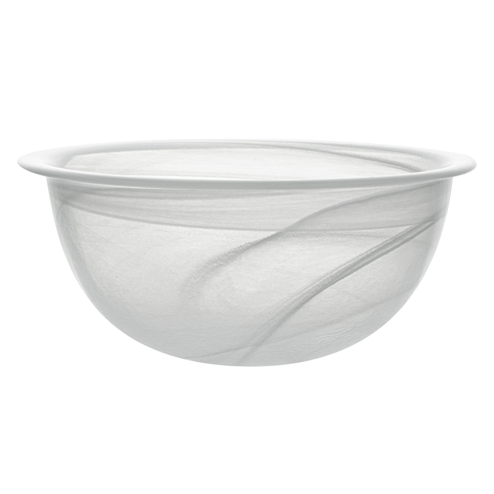 Vetri 16 oz Round White Glass Solar Bowl - 6" x 6" x 2 1/2" - 6 count box