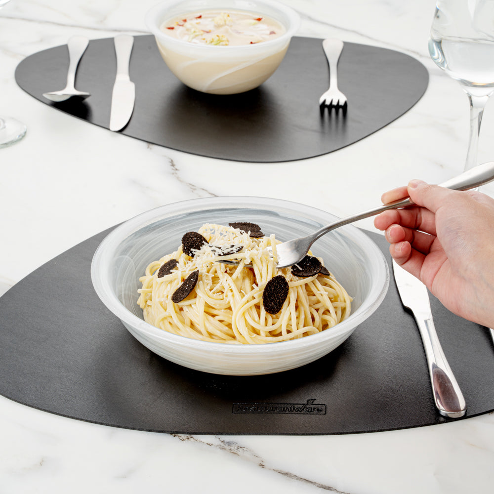 Vetri 24 oz Round White Glass Solar Bowl - 7 3/4" x 7 3/4" x 1 3/4" - 6 count box