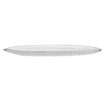 Vetri Clear Glass Leaf Serving Plate - 11 3/4" x 5 1/2" x 3/4" - 6 count box