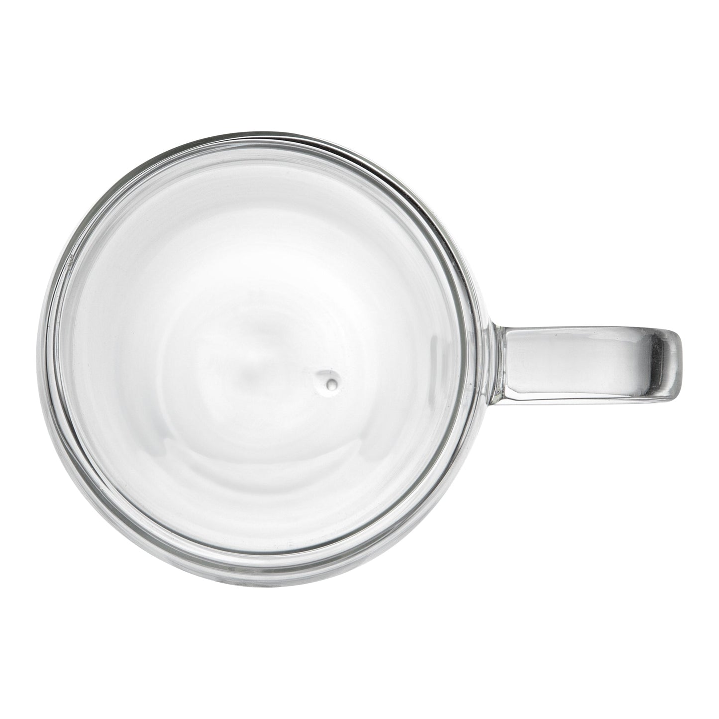 Forma Professional 12 oz Glass Coffee Cup - Double Wall, Borosilicate, with Handle - 3'' x 3'' x 4 1/2'' - 12 count box