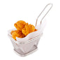 Met Lux Square Silver Stainless Steel Small Fryer Basket - 5" x 4" x 3 1/4" - 1 count box