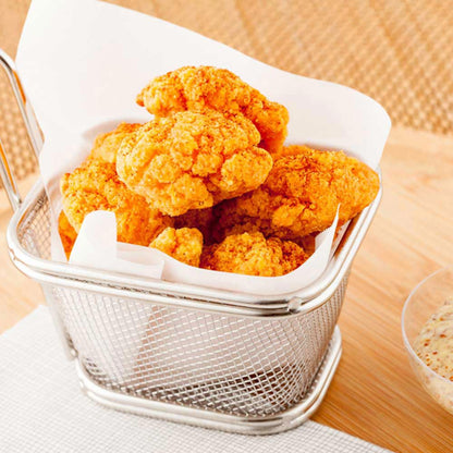 Met Lux Square Silver Stainless Steel Small Fryer Basket - 5" x 4" x 3 1/4" - 1 count box