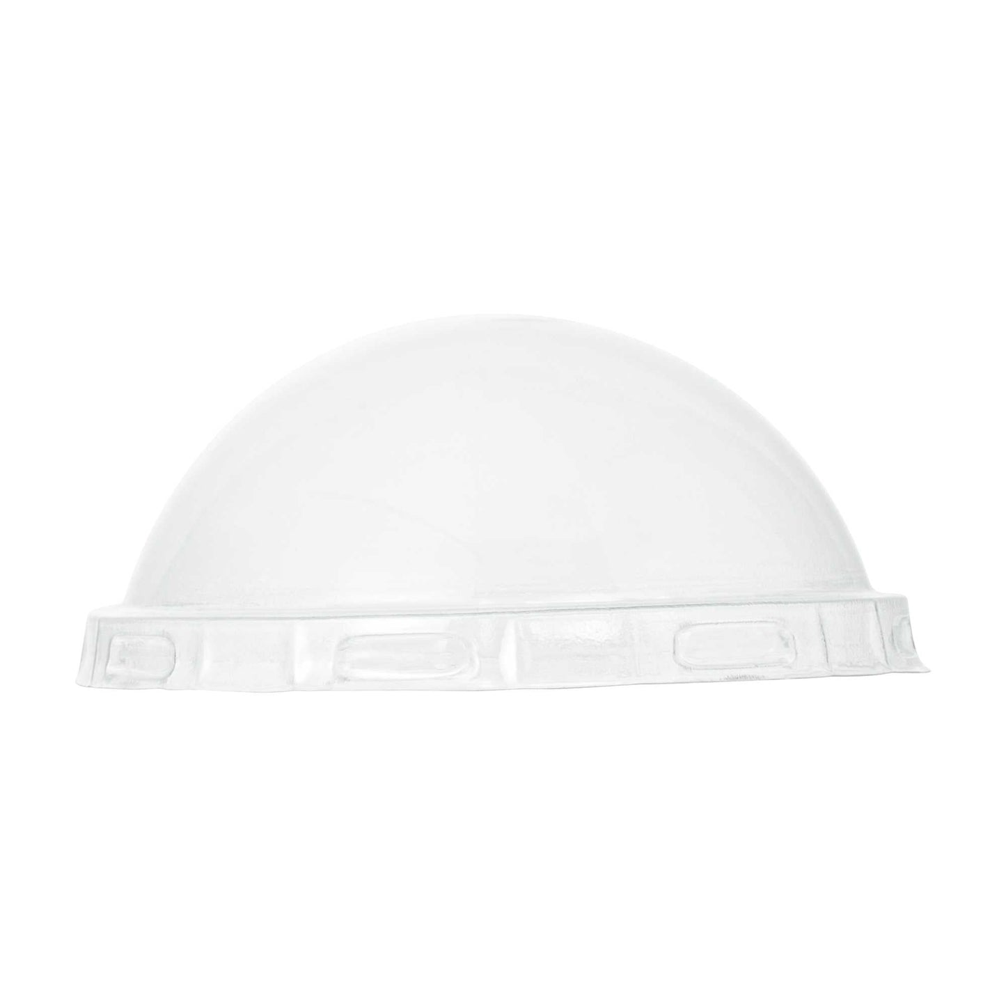 Pastry Tek 2 oz Round Gold Aluminum Baking Cup - with Plastic Dome Lid - 2 3/4" x 2 3/4" x 1" - 100 count box