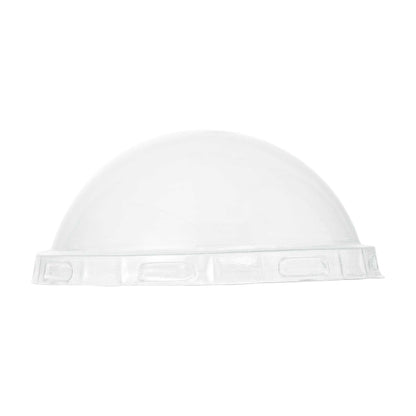 Pastry Tek 2 oz Round Gold Aluminum Baking Cup - with Plastic Dome Lid - 2 3/4" x 2 3/4" x 1" - 100 count box