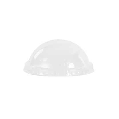 Pastry Tek 2 oz Round Silver Aluminum Baking Cup - with Plastic Dome Lid - 2 3/4" x 2 3/4" x 1" - 100 count box