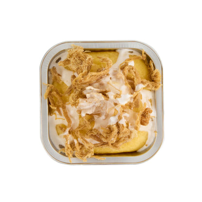 Pastry Tek 3 oz Square Gold Aluminum Baking Cup - with Plastic Dome Lid - 3" x 3" x 1 1/4" - 100 count box
