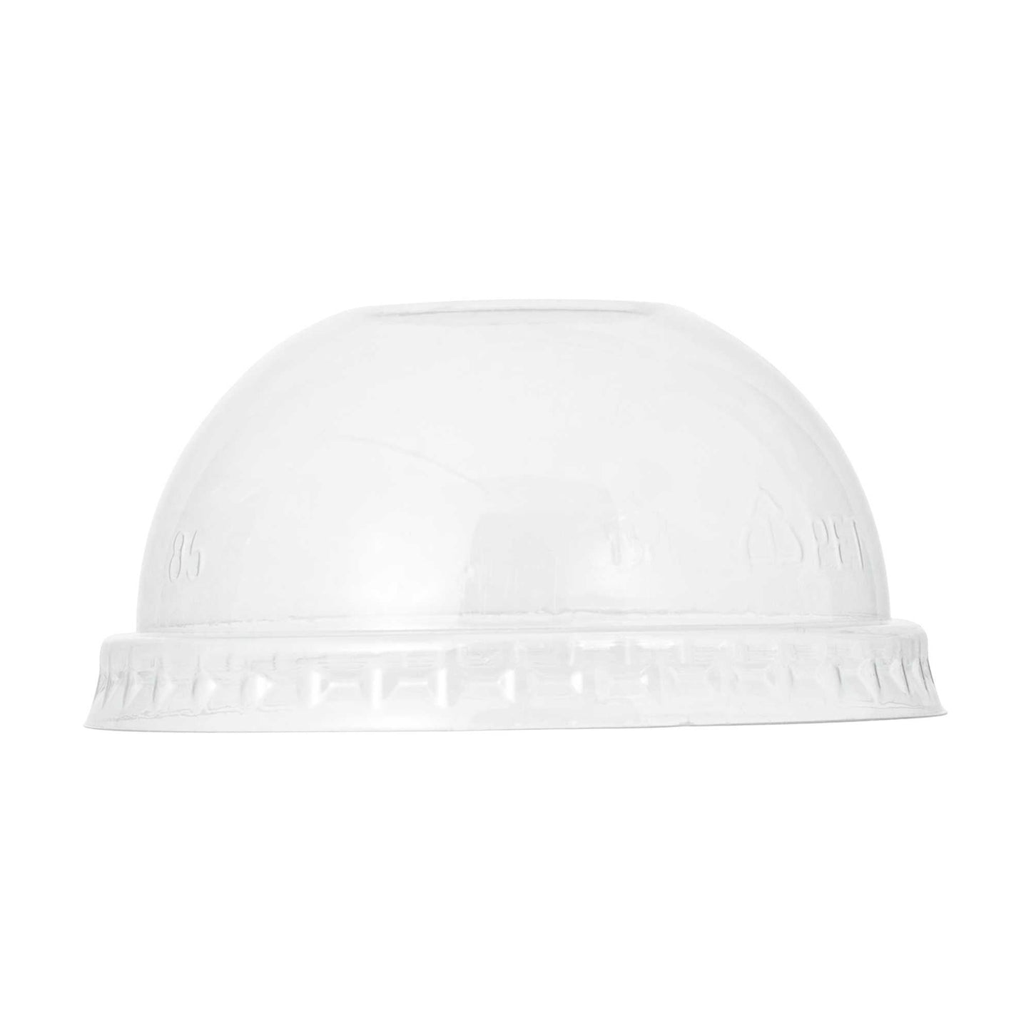 Pastry Tek 4 oz Round Black Aluminum Baking Cup - with Plastic Dome Lid - 3 1/4" x 3 1/4" x 1 1/2" - 100 count box