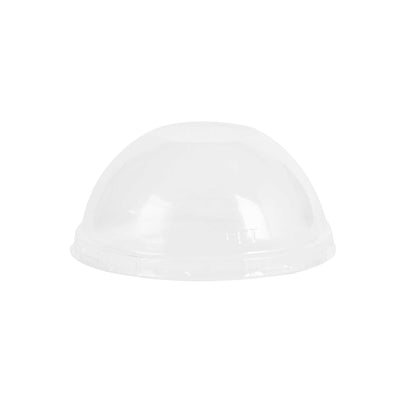 Pastry Tek 4 oz Round Silver Aluminum Baking Cup - Inner Gold, with Plastic Dome Lid - 3 1/4" x 3 1/4" x 1 1/2" - 100 count box