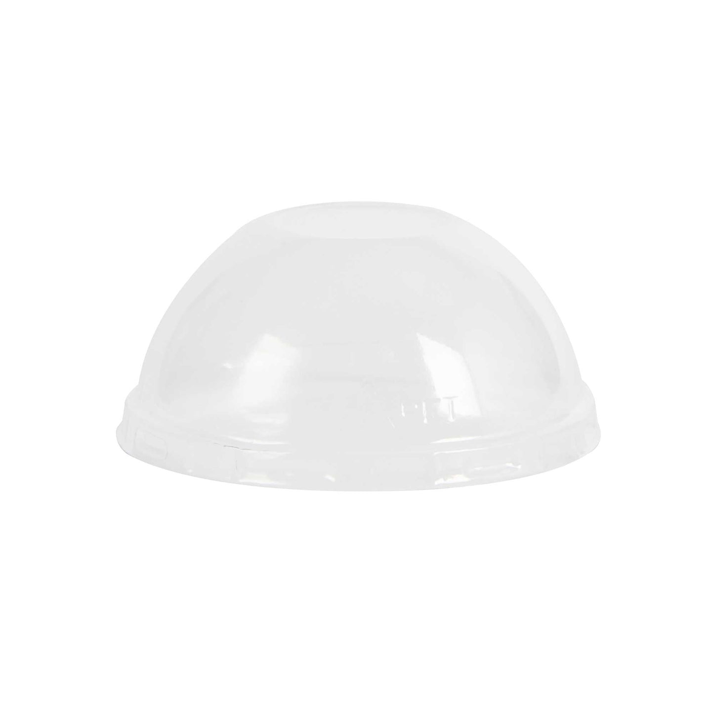 Pastry Tek 5 oz Round Red Aluminum Baking Cup - with Plastic Dome Lid - 3 1/4" x 3 1/4" x 1 3/4" - 100 count box