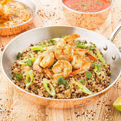 Met Lux Round Copper and Stainless Steel Mini Skillet - 6 1/2" x 6 1/2" x 1 1/2" - 1 count box