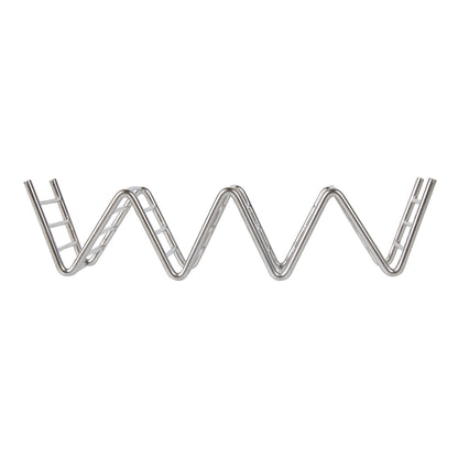 Met Lux Rectangle Silver Stainless Steel Quattro Taco Rack Stand - 4 Tacos - 7" x 2 1/2" x 1 1/2" - 1 count box